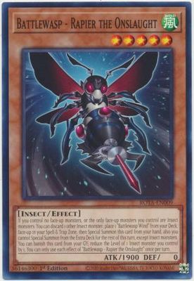 Battlewasp - Rapier the Onslaught - ROTA-EN009 - Common 1st Edition Rage of the Abyss 1st Edition Singles *Espanol*