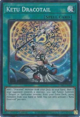 Ketu Dracotail - JUSH-EN008 - Super Rare 1st Edition Justice Hunters 1st Edition Singles