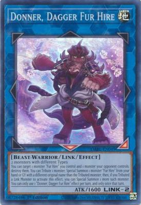 Donner, Dagger Fur Hire - DABL-EN049 - Super Rare 1st Edition Darkwing Blast 1st Edition Singles