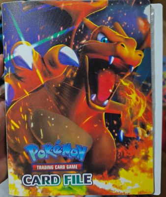 BA33 Pokemon Folder Card File Binder 4 Pocket Charizard Pokemon TCG Usado