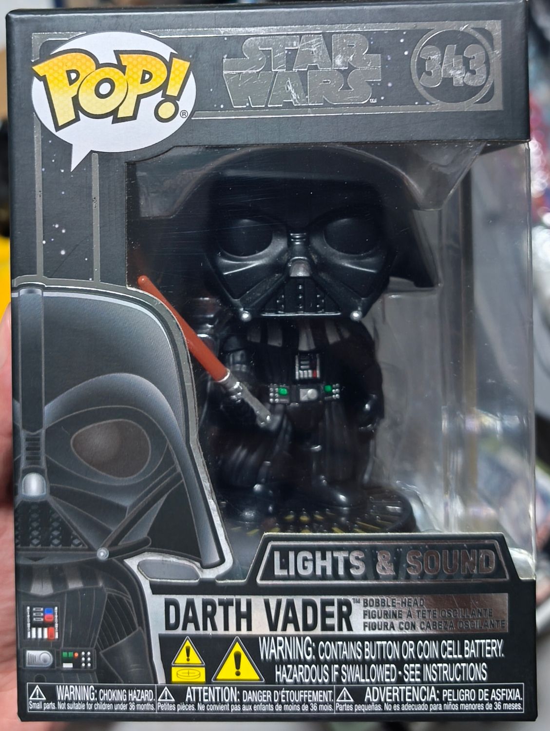 SJ2 Darth Vader Figura Funko Pop 343 Lights and Sound
