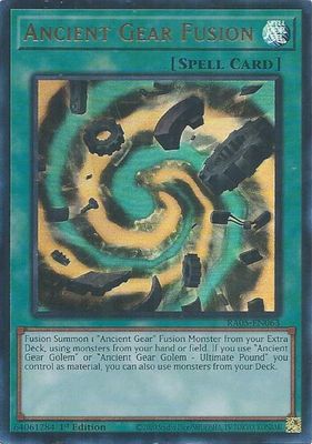Ancient Gear Fusion (Ultra Rare) - Rarity Collection 5 (RA05)