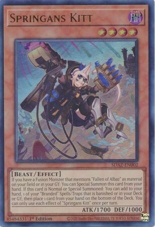 SJ Springans Kitt - SDAZ-EN002 - Ultra Rare 1st Edition Structure Deck: Albaz Strike 1st Edition Singles