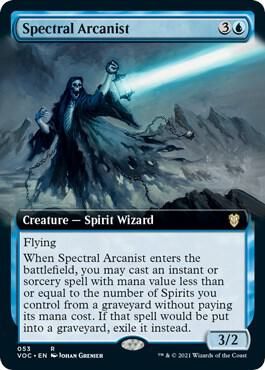 Spectral Arcanist (Extended Art) - Commander: Innistrad: Crimson Vow (VOC) Commander: Innistrad: Crimson Vow