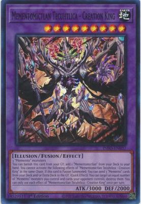 Mementomictlan Tecuhtlica - Creation King - INFO-EN037 - Super Rare 1st Edition The Infinite Forbidden 1st Edition Singles *Espanol*
