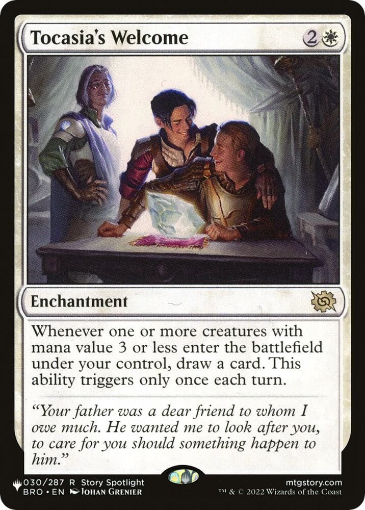 SJF Tocasia's Welcome - The List Reprints (LIST)
