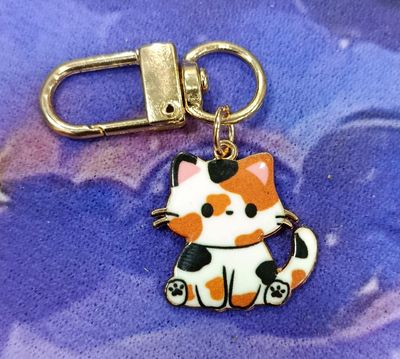KM Llavero Metalico de Gato Calico