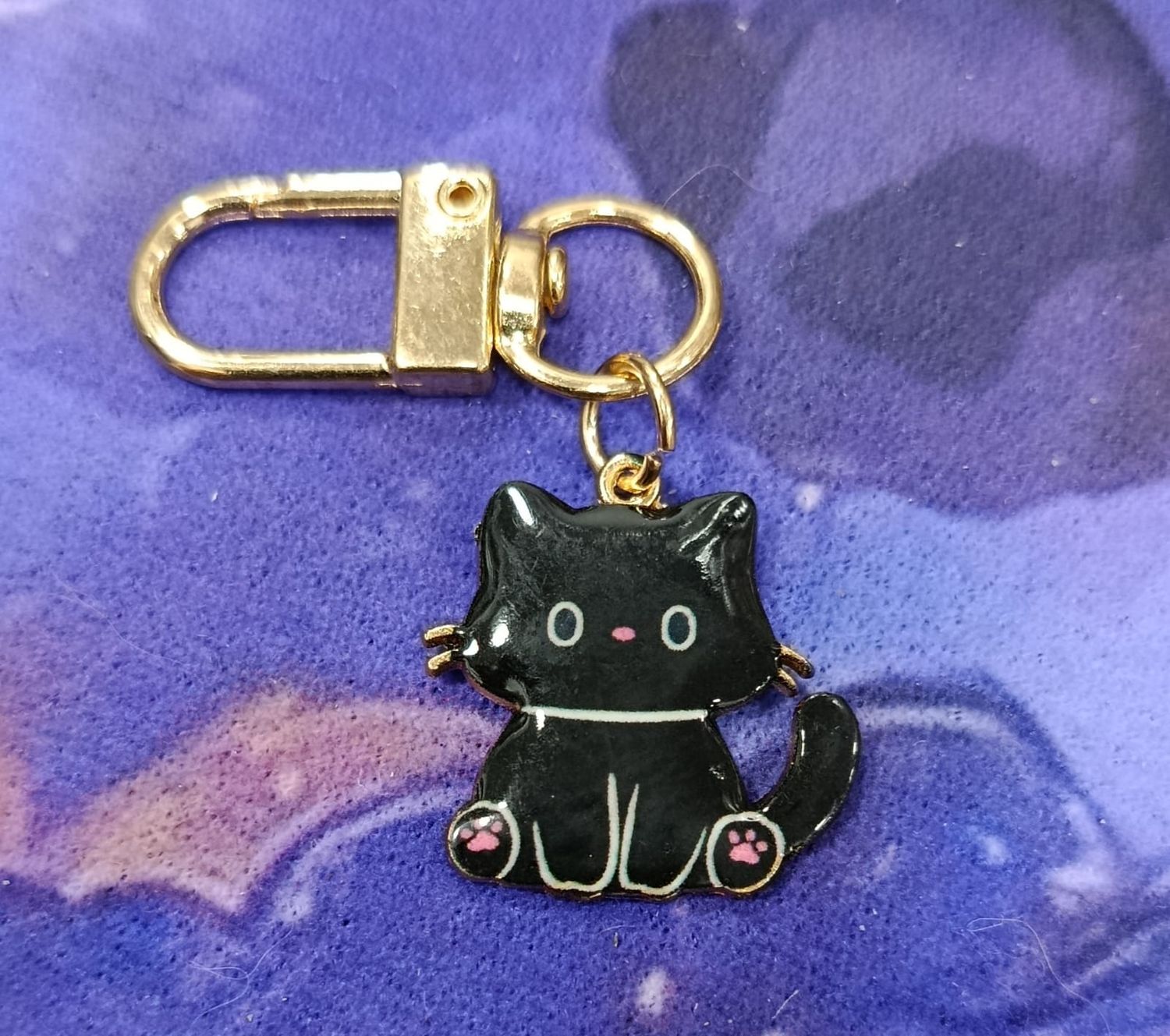 KM Llavero Metalico de Gato Negro