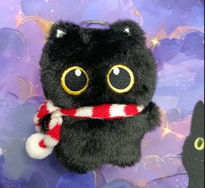 KM Gatito Negro Llavero, 14 cms