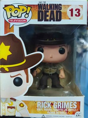 SJ1 Rick Grimes Figura Funko Pop 13 The Walking Dead Figura Caja Dañada