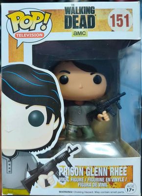 SJ1 Prison Glenn Rhee Figura Funko Pop The Walking Dead Figura 151 Caja Dañada