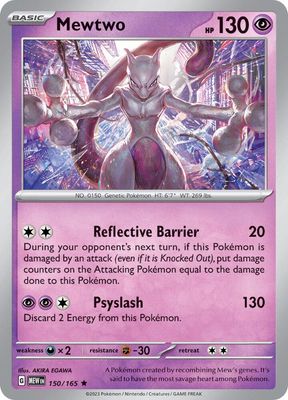 SH2 Mewtwo - SV: Scarlet &amp; Violet 151 (MEW) Reverse Holo