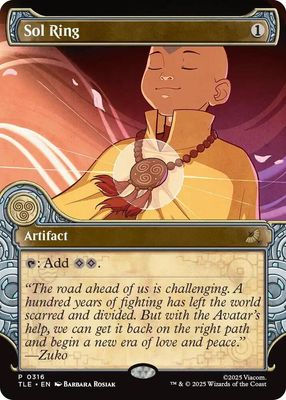 SJF Sol Ring (Showcase) - Avatar: The Last Airbender: Eternal-Legal (TLE)