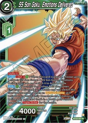 SH2 SS Son Goku, Emotions Delivered - Critical Blow (BT22) Rare Foil