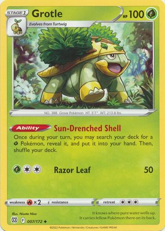 SH2 Grotle - 007/172 - Uncommon Sword &amp; Shield: Brilliant Stars Singles