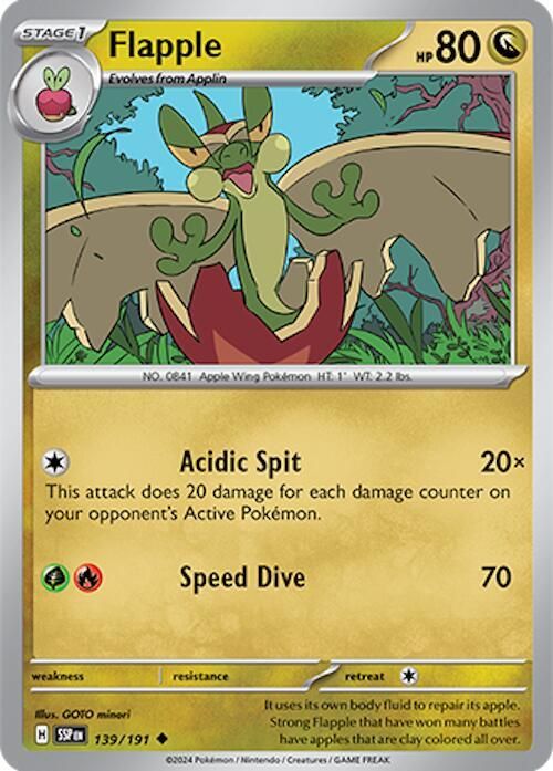 SH2 Flapple - 139/191 - SV08: Surging Sparks (SSP) SV08: Surging Sparks