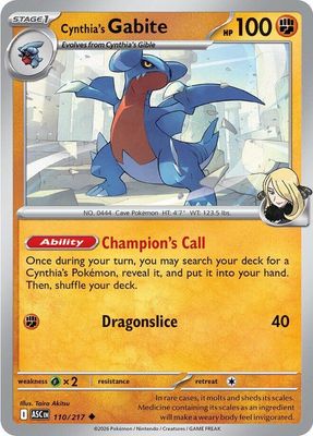 SH2 Cynthia's Gabite - ME: Ascended Heroes (ASC) Foil
