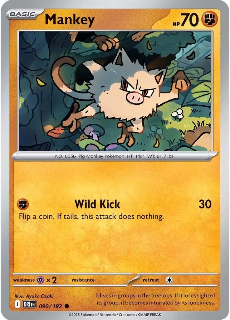 SH2 Mankey 90/182  Pokemon Destined Rivals