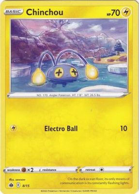 SH2 Chinchou - 8/15 - 2022 McDonald's Holo Promo Pokemon McDonald's Promos