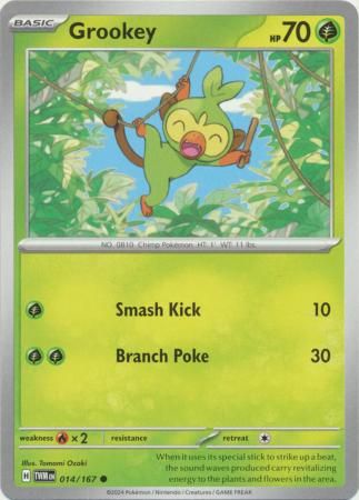 SH2 Grookey - 014/167 - Common Scarlet and Violet: Twilight Masquerade Singles