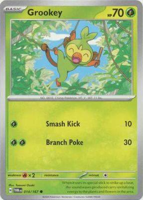 SH2 Grookey - 014/167 - Common Scarlet and Violet: Twilight Masquerade Singles
