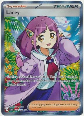 SJF Lacey - 166/142 - Full Art Secret Rare Scarlet &amp; Violet: Stellar Crown Singles