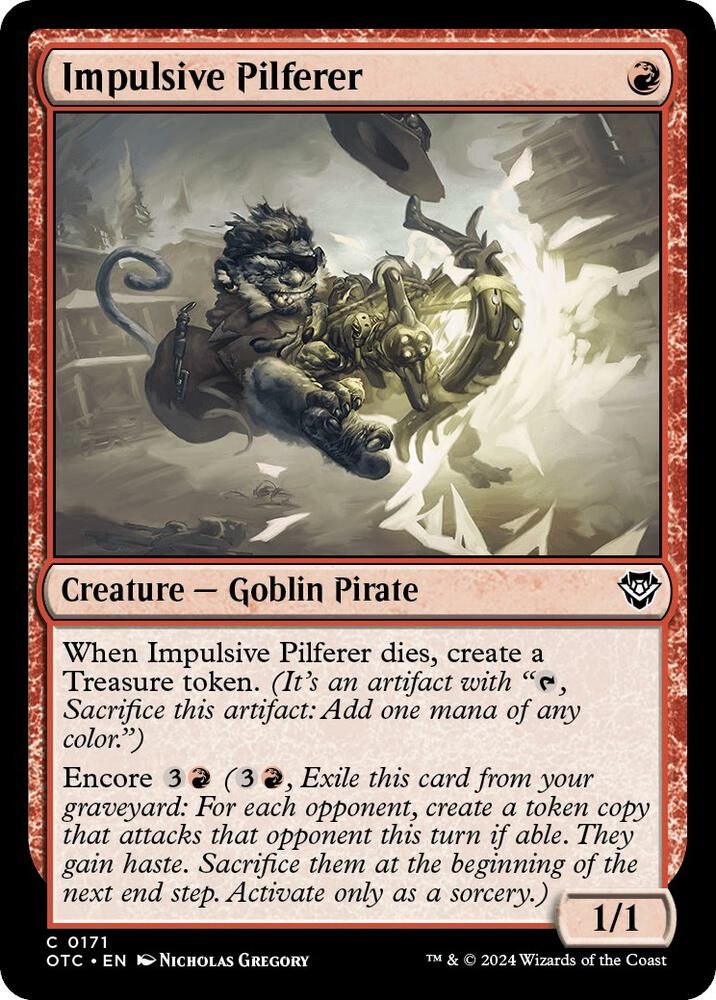 SH2 Impulsive Pilferer - Commander: Outlaws of Thunder Junction (OTC)