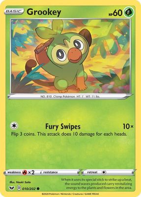 SH2 Grookey (010) - SWSH01: Sword &amp; Shield Base Set (SWSH01)