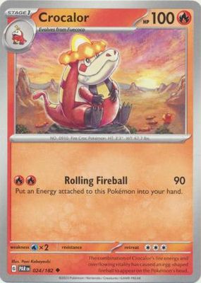 SH2  Crocalor - 024/182 - Uncommon Scarlet &amp; Violet: Paradox Rift Singles