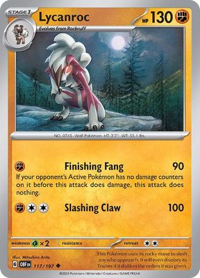 SH3 Lycanroc - SV03: Obsidian Flames (OBF)