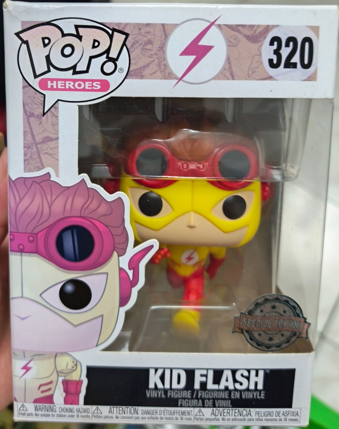 SH16 Kid Flash Figura Funko Pop 320 Special Edition Sunfade