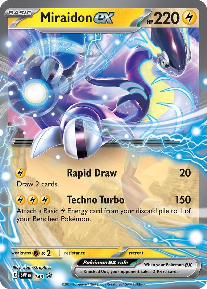 SH3 Miraidon ex - 143 - SV: Scarlet &amp; Violet Promo Cards (SVP)