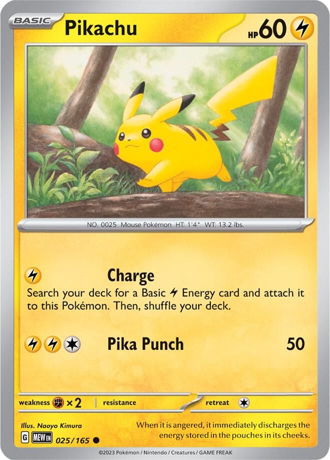 SH3 Pikachu - 025/165 - SV: Scarlet &amp; Violet 151