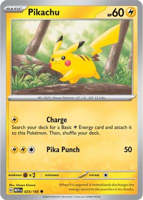 SH3 Pikachu - 025/165 - SV: Scarlet &amp; Violet 151