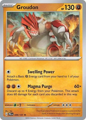 SH3 Groudon - SV: Prismatic Evolutions (PRE) Foil