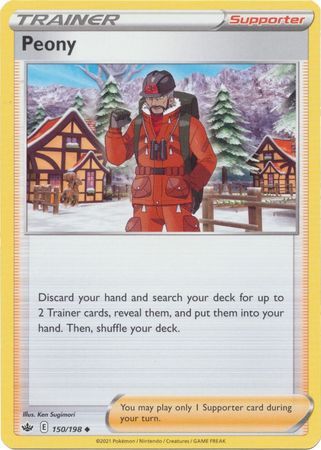 SH3 Peony - 150/198 - Uncommon Sword &amp; Shield: Chilling Reign Singles