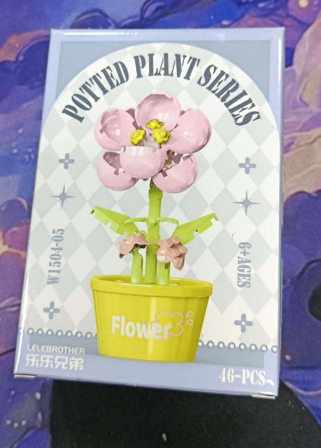 KM Flor Rosadas Miniblocks Potted Plant Series