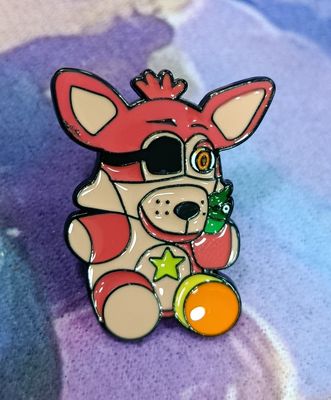 KM Pin de Metal Esmaltado, Rockstar Foxy Five Nights at Freddy's