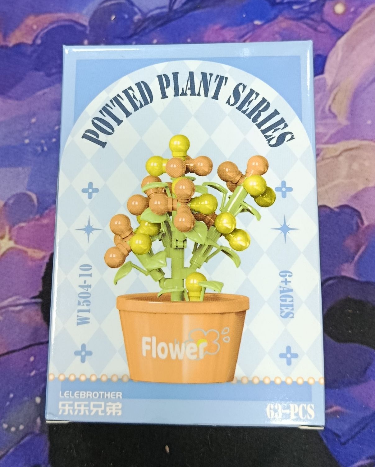 KM Flor Naranja Miniblocks Potted Plant Series
