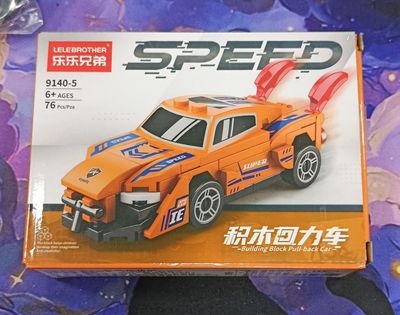 KM  Carro Anaranjado Minibloques SPEED    11 x 6 x 4