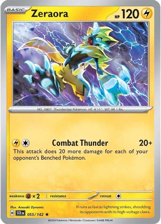 SH3 Zeraora - 055/142 - SV07: Stellar Crown (SCR) Foil
