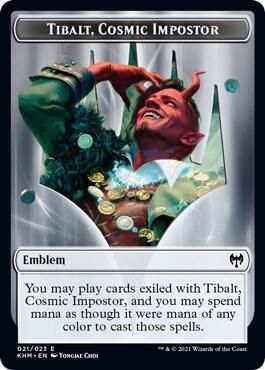 SH4 Emblem - Tibalt, Cosmic Impostor - Kaldheim (KHM) Foil