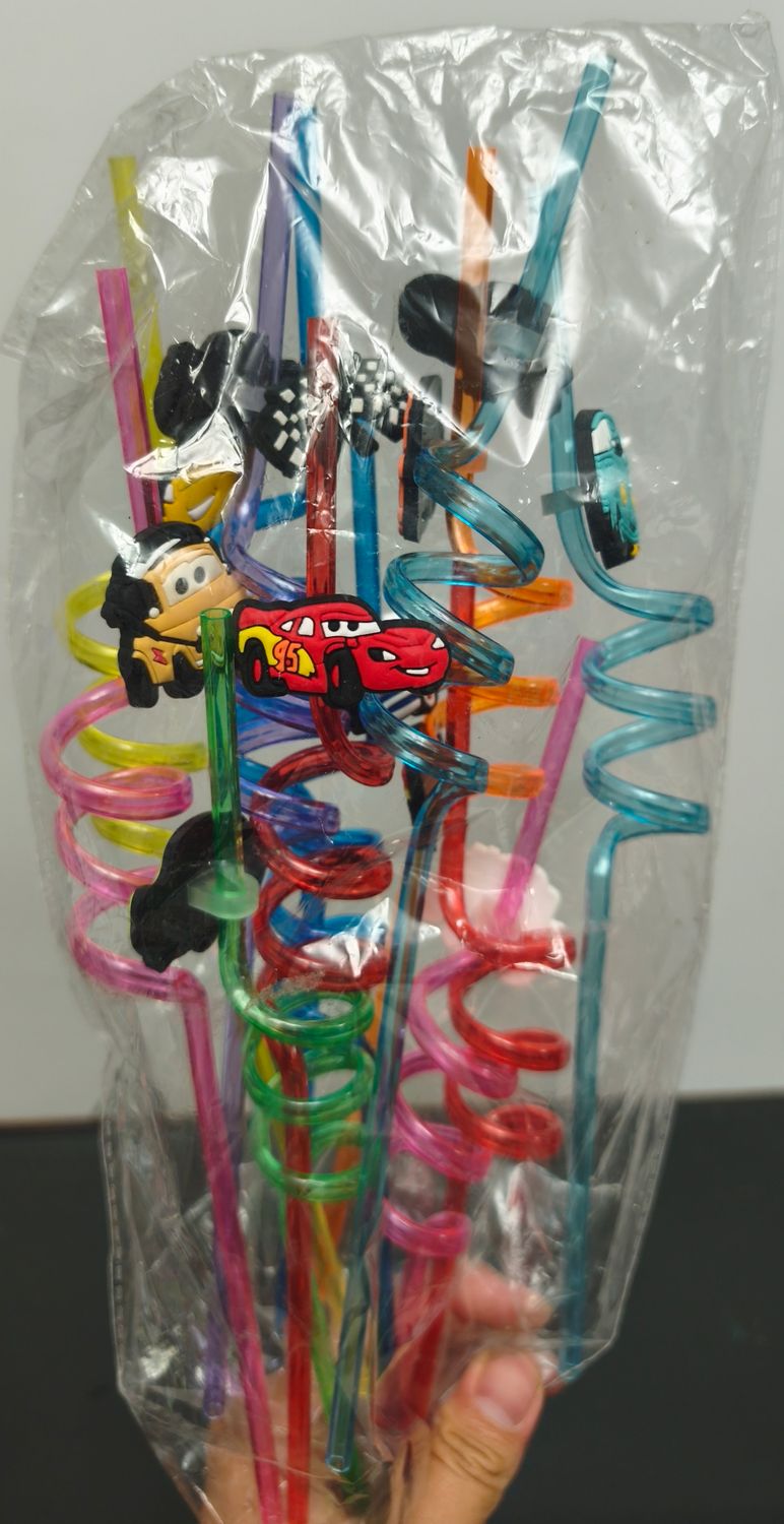 SH1 Pajillas de Cars Disney Bolsa con 9