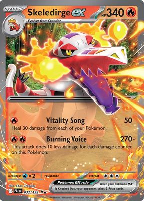 SJF Skeledirge ex - 037/193 - SV02: Paldea Evolved (PAL)