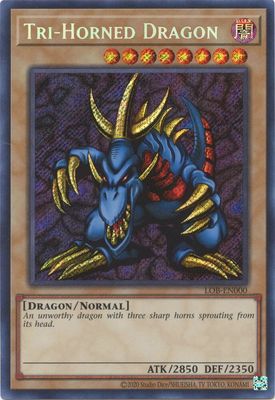 SJF Tri-Horned Dragon (LOB-EN000) - Legend of Blue Eyes White Dragon (25th Anniversary Edition) (LOB-EN) Secret Rare