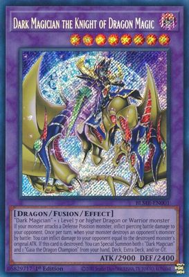 SJF Dark Magician the Knight of Dragon Magic - Battles of Legend: Monstrous Revenge (BLMR) Secret Rare