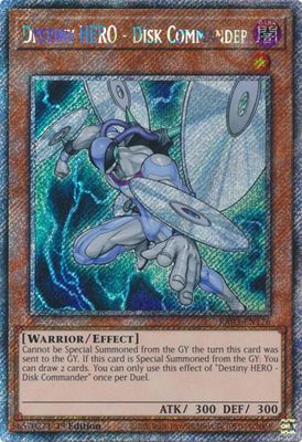 SJF Destiny HERO - Disk Commander (Platinum Secret Rare) - Quarter Century Bonanza (RA03)