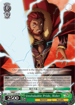 SJF Unshakable Pride, Rider (RRR) - Fate/Zero (FZ/S17) Foil