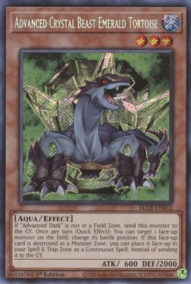 SJF Advanced Crystal Beast Emerald Tortoise - Battles of Legend: Crystal Revenge (BLCR) Secret Rare