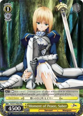 SJF Moment of Peace, Saber - Fate/Zero (FZ/S17)